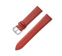 LUGEMA Ultra Soft Thin Watch Band Strap 8mm 10 12 13 14 15 16 17 18 19 20mm 21 22mm Replacement Genuine Leather Watch Bracelet Belt(Red,17mm)