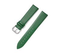 LUGEMA Ultra Soft Thin Watch Band Strap 8mm 10 12 13 14 15 16 17 18 19 20mm 21 22mm Replacement Genuine Leather Watch Bracelet Belt(Green,22mm)