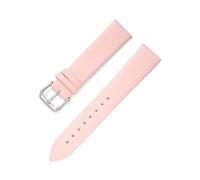 LUGEMA Ultra Soft Thin Watch Band Strap 8mm 10 12 13 14 15 16 17 18 19 20mm 21 22mm Replacement Genuine Leather Watch Bracelet Belt(Pink,16mm)