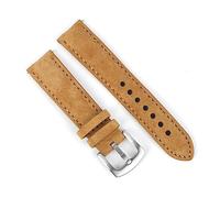 LUGEMA Vintage Suede Leathetr Watch Strap 18mm 19mm 20mm 22mm Handmade Watchband Grey Brown Replacement Belts Compatible With Watch Accessories (Color : Tan, Size : 20mm)