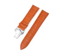 LUGEMA Watch Band 10mm 12 13 14 15 16 17 18mm 19 20mm 21 22mm 23 24mm Genuine Leather Watch Strap Butterfly Buckle Wristband(Brown,22mm)