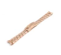 LUGEMA Watch Bracelet Compatible With Rolex SUBMARINER Yacht-Master DAYTONA Solid Stainless Steel Watch Strap Chain Watch Accessories Watch Band (Color : Rose Gold, Size : 20mm With Logo)