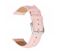 LUGEMA Watchband 12mm 14mm 16mm 18mm 20mm 22mm 24mm Genuine Leather Watch Strap Wristwatch Bracelet Bands 6 Colors(Pink,18mm)