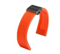 LUGEMA Waterproof Silicone Watchband Black White Red Orange Blue Wristband Replacement Strap For Men And Women Quick Release(Orange black,14mm)