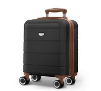 Lugg 15 Inch Jetset Lightweight Travel Cabin Bag, Abs Shell Protection, 45 X 33 X 20 Cm, 24L, Black And Brown