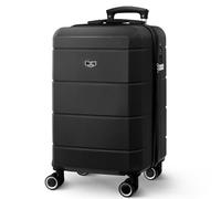 Lugg 20 Inch Jetset Lightweight Travel Carry On Suitcase, 55 X 35 X 23 Cm, 37L, Black