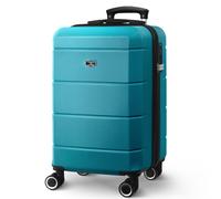 LUGG 20 Inch Jetset Lightweight Travel Carry On Suitcase, 55 x 35 x 23 cm, 37L, Teal