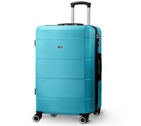 LUGG 24 Inch Jetset Suitcase Hard Shell Case 4 Wheel Travel bag Lightweight ABS Material with TSA Lock Approved for Travel with easyJet, British Airways, RyanAir, Virgin Atlantic, Emirates(67x44x26cm)