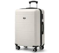 LUGG 24 Inch Jetset Suitcase Hard Shell Case 4 Wheel Travel Bag Lightweight ABS Material with TSA Lock Approved for Travel with easyJet, British Airways, RyanAir, Virgin Atlantic (65x44x25.5cm)