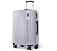 Lugg 24Inch Vacay Suitcase Abs Luggage With Tsa Indent Lock, 66.5 X 44 X 25.5Cm, 60L, Hazy