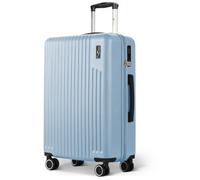 Lugg 24Inch Vacay Suitcase Abs Luggage With Tsa Indent Lock, 66.5 X 44 X 25.5Cm, 60L, Slate Blue