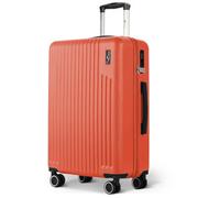 Lugg 24Inch Vacay Suitcase Abs Luggage With Tsa Indent Lock, 66.5 X 44 X 25.5Cm, 60L, Terra Cotta