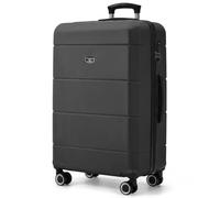 Lugg Jetset 28 Inch Large Suitcase Lightweight Hard Shell Luggage, 75 X 49 X 29Cm, 89L, Black