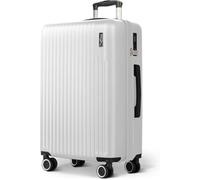Lugg 28Inch Vacay Suitcase, Abs Luggage With Tsa Indent Lock, 76.5 X 50.5 X 30Cm, 98L, Pearl