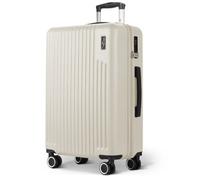 Lugg 28Inch Vacay Suitcase, Abs Luggage With Tsa Indent Lock, 76.5 X 50.5 X 30Cm, 98L, Stone