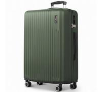 Lugg 32Inch Vacay Suitcase 86X31X58Cm Durable Abs Luggage With Tsa Lock, Airline Compatible, Spinner Wheels, Army Green