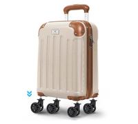 LUGG 40cm Skywander Lightweight Underseat Cabin Bag - Ryanair & EasyJet Approved Carry-On Suitcase, Durable ABS Hard Shell, Smooth Double Spinner Wheels, Water-Resistant & Compact Luggage (40x30x20cm)