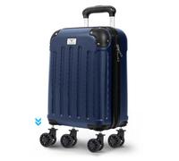Lugg 40Cm Skywander Lightweight Underseat Spinner Wheels Cabin Bag, Abs Hard Shell, 40X30X20Cm, Midnight Blue