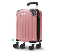 Lugg 40Cm Skywander Lightweight Underseat Spinner Wheels Cabin Bag, Abs Hard Shell, 40X30X20Cm, Rose Gold