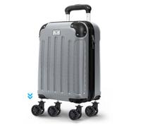 Lugg 40Cm Skywander Lightweight Underseat Spinner Wheels Cabin Bag, Abs Hard Shell, 40X30X20Cm, Silver