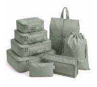 LUGG 8 Set Compression Packing Cubes for Suitcases - Suitcase Organiser Set, Lightweight 290D Polyester Waterproof Travel Bags, Luggage Packing Organizers, Travel Essentials for Men & Women