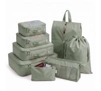 LUGG 8 Set Compression Packing Cubes for Suitcases - Suitcase Organiser Set, Lightweight 290D Polyester Waterproof Travel Bags, Luggage Packing Organizers, Travel Essentials for Men & Women