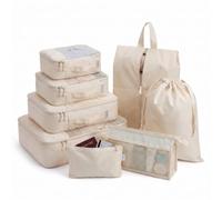 LUGG 8 Set Compression Packing Cubes for Suitcases - Suitcase Organiser Set, Lightweight 290D Polyester Waterproof Travel Bags, Luggage Packing Organizers, Travel Essentials for Men & Women