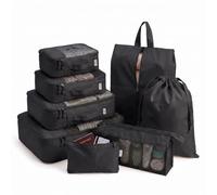 LUGG 8 Set Compression Packing Cubes for Suitcases - Suitcase Organiser Set, Lightweight 290D Polyester Waterproof Travel Bags, Luggage Packing Organizers, Travel Essentials for Men & Women