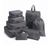 LUGG 8 Set Compression Packing Cubes for Suitcases - Suitcase Organiser Set, Lightweight 290D Polyester Waterproof Travel Bags, Luggage Packing Organizers, Travel Essentials for Men & Women