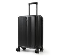 Lugg Air Glide 20" Hard Shell Lightweight Durable Suitcase (55x38x23cm) in Black | Size: 55 x 38 x 23 cm Lugg Black 55 x 38 x 23 cm