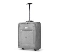 Lugg Cabin Approved Lightweight Travel Bag with Wheels, Mercury(45x36x20cm) in Grey | Size: 45 x 36 x 20 cm Lugg Grey 45 x 36 x 20 cm