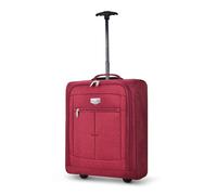 LUGG EasyJet 45x36x20 Carry-On Suitcase, Underseat Cabin Bag, Lightweight Hand Luggage 1.4kg 33L, Push-Up Trolley, Red