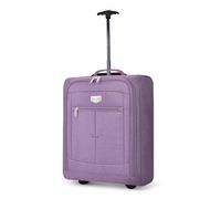 LUGG Cabin Size Lightweight Luggage - Durable 600D Polyester Snowflake Push Up Trolley - Solid Wheels - Easyjet, Ryanair, British Airways - Airway Locker (55x40x20cm)