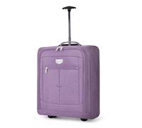 LUGG Cabin Size Lightweight Luggage - Durable 600D Polyester Snowflake Push Up Trolley - Solid Wheels - Easyjet, Ryanair, British Airways - Airway Locker (56x45x25cm)