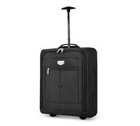 LUGG Cabin Size Lightweight Luggage - Durable 600D Polyester Snowflake Push Up Trolley - Solid Wheels - Easyjet, Ryanair, British Airways - Airway Locker (55x40x20cm)