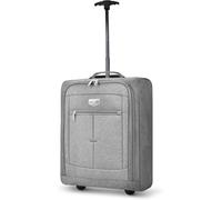 LUGG Cabin Size Lightweight Luggage - Durable 600D Polyester Snowflake Push Up Trolley - Solid Wheels - Easyjet, Ryanair, British Airways - Airway Locker (45x36x20cm)