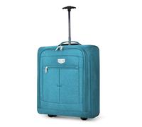 LUGG Cabin Size Lightweight Luggage - Durable 600D Polyester Snowflake Push Up Trolley - Solid Wheels - Easyjet, Ryanair, British Airways - Airway Locker (56x45x25cm)