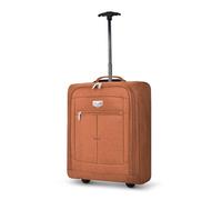 LUGG Cabin Size Lightweight Luggage - Durable 600D Polyester Snowflake Push Up Trolley - Solid Wheels - Easyjet, Ryanair, British Airways - Airway Locker (45x36x20cm)