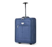 LUGG Cabin Size Lightweight Luggage - Durable 600D Polyester Snowflake Push Up Trolley - Solid Wheels - Easyjet, Ryanair, British Airways - Airway Locker (55x40x20cm)