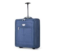 LUGG Cabin Size Lightweight Luggage - Durable 600D Polyester Snowflake Push Up Trolley - Solid Wheels - Easyjet, Ryanair, British Airways - Airway Locker (56x45x25cm)