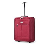 LUGG Cabin Size Lightweight Luggage - Durable 600D Polyester Snowflake Push Up Trolley - Solid Wheels - Easyjet, Ryanair, British Airways - Airway Locker (55x40x20cm)