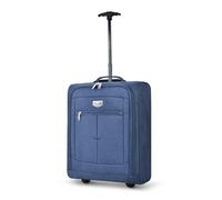 LUGG Cabin Size Lightweight Luggage - Durable 600D Polyester Snowflake Push Up Trolley - Solid Wheels - Easyjet, Ryanair, British Airways - Airway Locker (45x36x20cm)