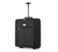 Lugg Cabin Sized Lightweight Travel Bag With Wheels - Mars (56X45X25Cm) In Black Black