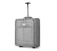 Lugg Cabin Sized Lightweight Travel Bag With Wheels - Mars (56X45X25Cm) In Silver Silver