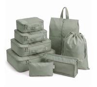 LUGG 8 Set Compression Packing Cubes for Suitcases - Suitcase Organiser Set, Lightweight 290D Polyester Waterproof Travel Bags, Luggage Packing Organizers, Travel Essentials for Men & Women