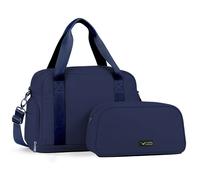 LUGG Duffle & Toiletry Bag Set - Waterproof Travel Bags for Men & Women - Lightweight, Durable 230D Twill Fabric - Fits EasyJet Cabin Size -Expandable Design -Stylish & Spacious Storage Midnight Blue