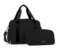 Lugg Duffle & Toiletry Bag Set - Waterproof Travel Bags, 230D Twill Fabric in Black Lugg Black