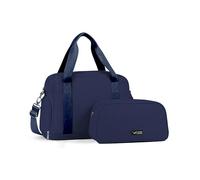 LUGG Duffle & Toiletry Bag Set - Waterproof Travel Bags for Men & Women - Lightweight, Durable 230D Twill Fabric - Fits EasyJet Cabin Size -Expandable Design -Stylish & Spacious Storage Midnight Blue