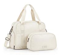 Lugg Duffle & Toiletry Bag Set - Waterproof Travel Bags, 230D Twill Fabric in Ivory Lugg Ivory