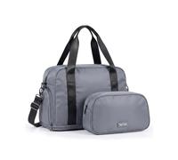 Lugg Duffle & Toiletry Bag Set - Waterproof Travel Bags, 230D Twill Fabric in Dark Grey Lugg Dark Grey